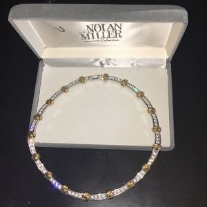 Choker glamour collection cz sterling necklace